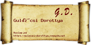 Gulácsi Dorottya névjegykártya