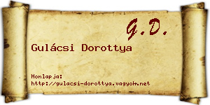 Gulácsi Dorottya névjegykártya